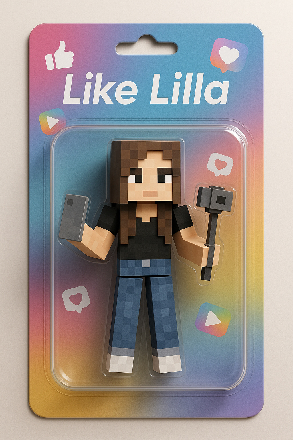 Custom Action Figure About You - Minecraft Style