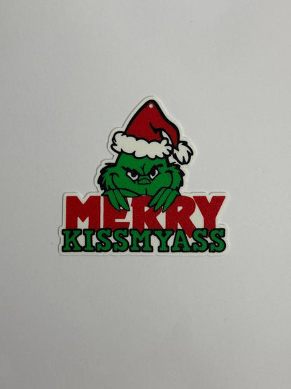 Grinch Kiss My Ass Karácsonyfa Dísz